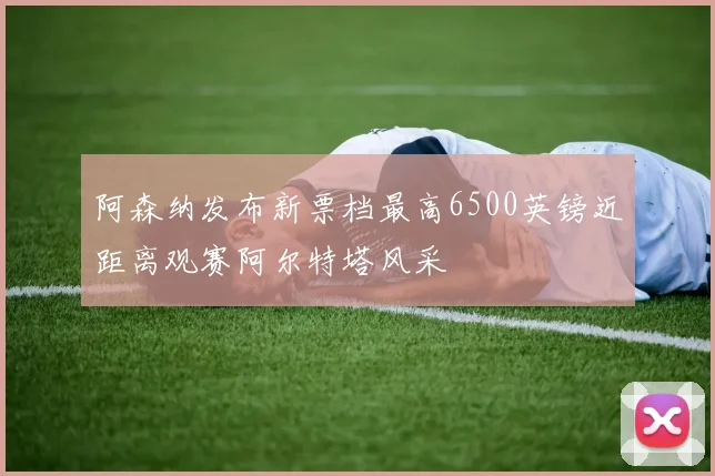 阿森纳发布新票档最高6500英镑近距离观赛阿尔特塔风采